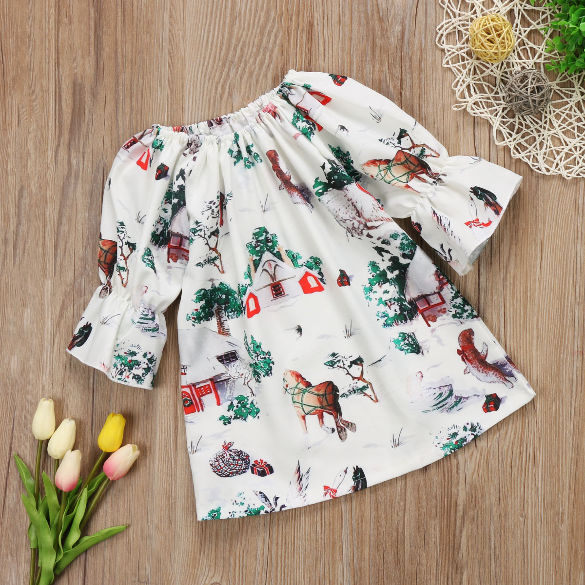long-sleeved dress christmas dress